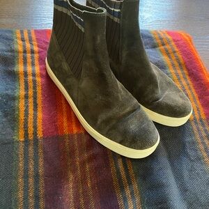 Vince Black Suede High-Top Sneakers